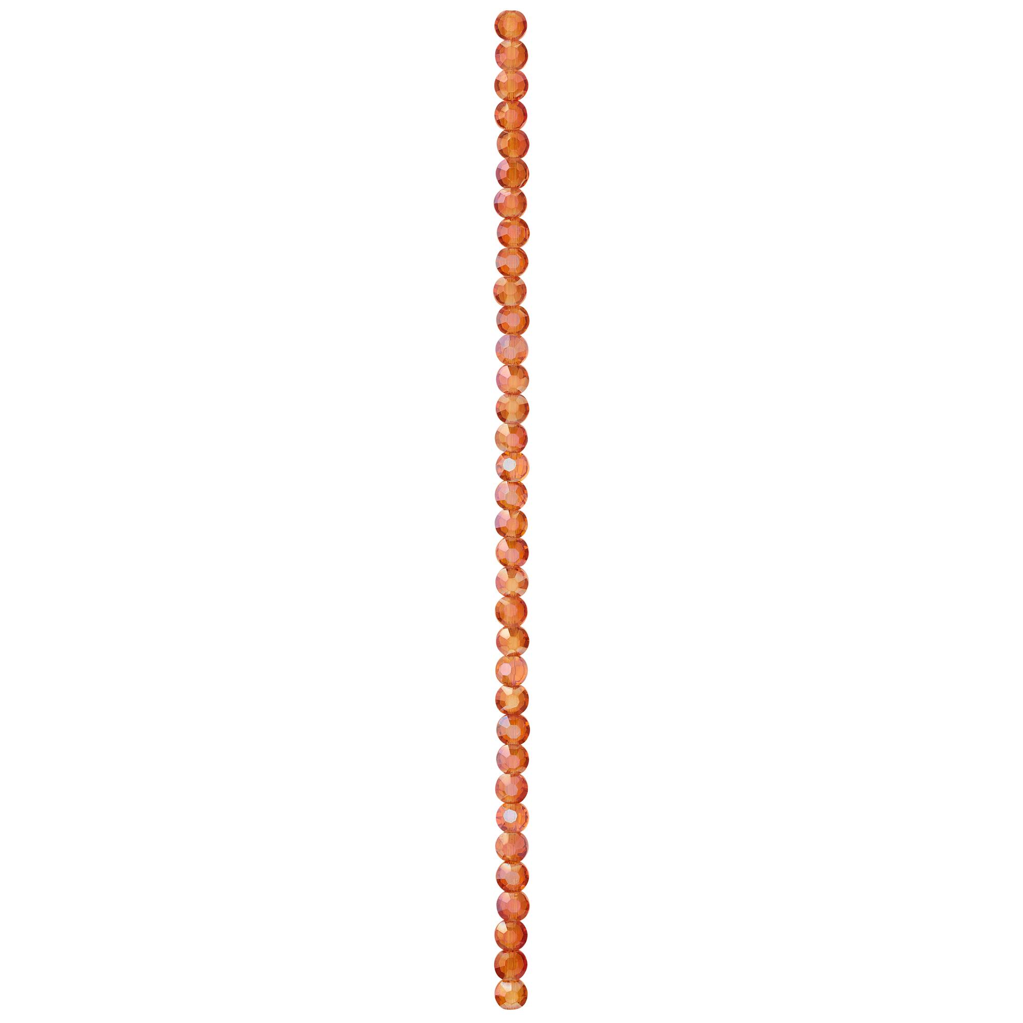Orange Lentil Glass Beads, 6mm by Bead Landing™